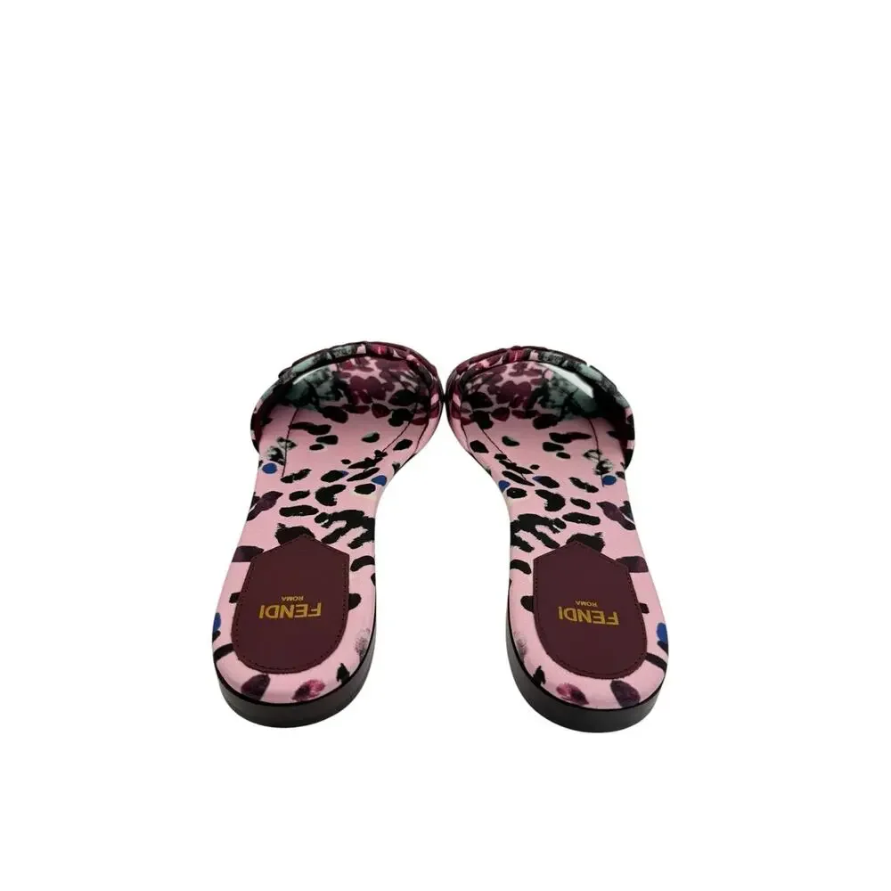 Fendi Sunshine Dew Drops Satin Slides (39/9)